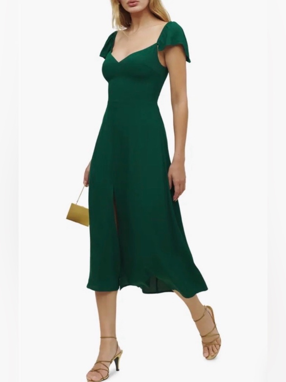 REFORMATION Baxley Fit & Flare Midi Dress (8)